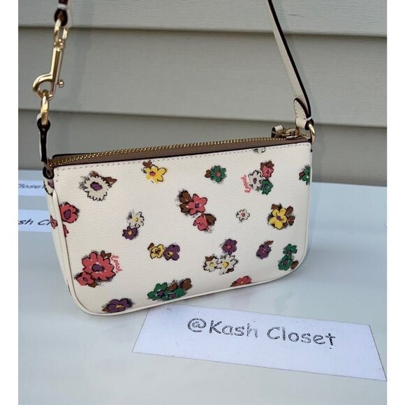 Coach purse wristlet nolita 19 spaced floral field print shoulder bag handbag - Picture 3 of 11
